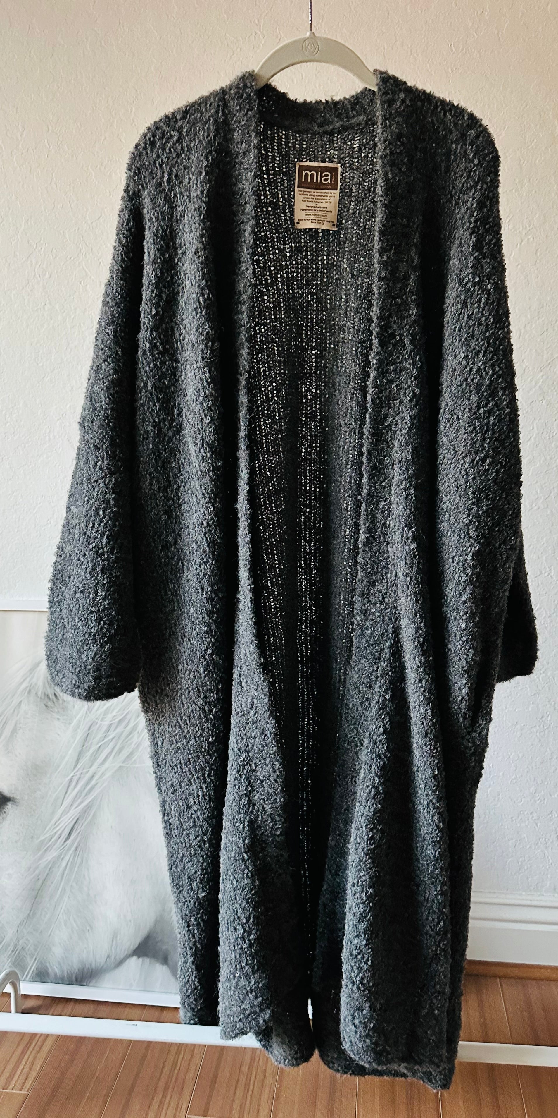 Noble Fibre X Mia Peru Alpaca open cardi coat