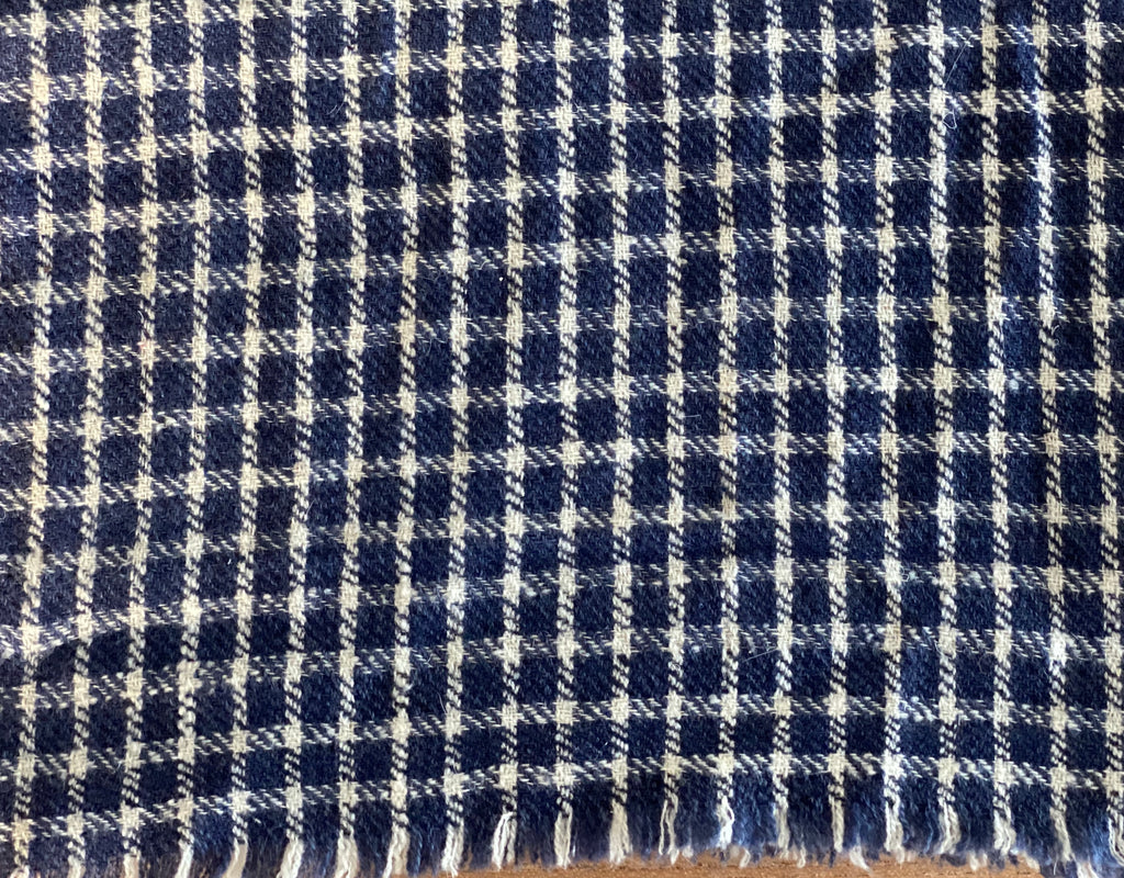 Classic White and Blue Houndstooth Print Scarf